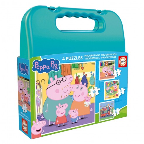 MALETA PUZZLES PROGRESIVOS PEPPA PIG...
