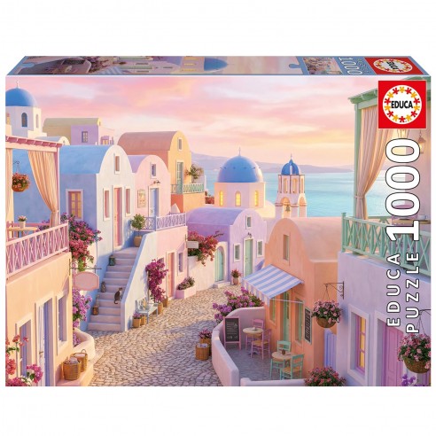 1000-PIECE "DREAMY SANTORINI" PUZZLE...