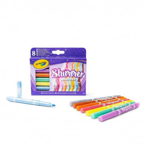 SET 8 MARKERS GLITTER EFFECTS 58-8648...