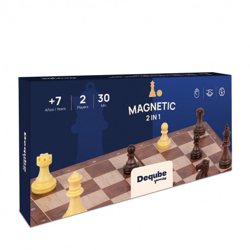 AJEDREZ- DAMAS MAGNÉTICO 24X24 CM D00340