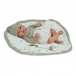 40 CM NOA BEIGE REBORN DOLL...