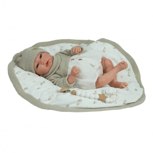 40 CM NOA BEIGE REBORN DOLL WITH...