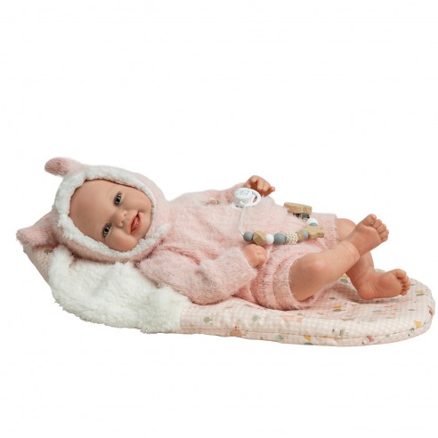 45 CM REBORN DOLL KIRA PINK WITH...