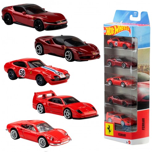 PACK 5 FERRARI JLN12 HOT WHEELS VEHICLES