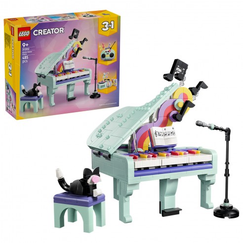 DECORATIVE MUSICAL PIANO WITH CAT...