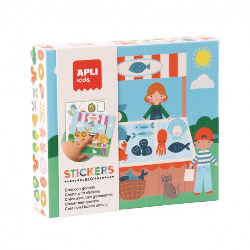CAJA DE STICKERS EL MERCADO 20595 APLI