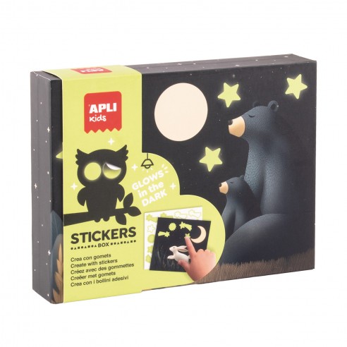 GLOW-IN-THE-DARK BEARS STICKER SET...