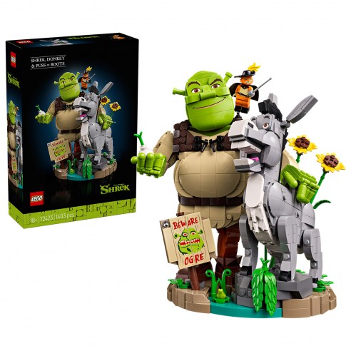 SHREK, DONKEY, AND PUSS IN BOOTS...