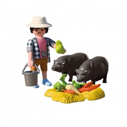 FARMER WITH CHUBBY PIG... 2