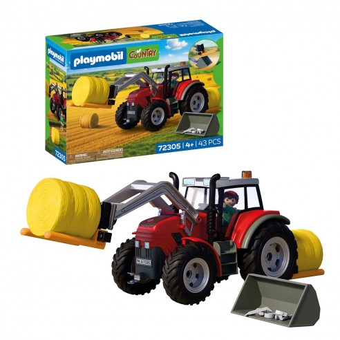 LARGE TRACTOR WITH HAY BALES 72305...