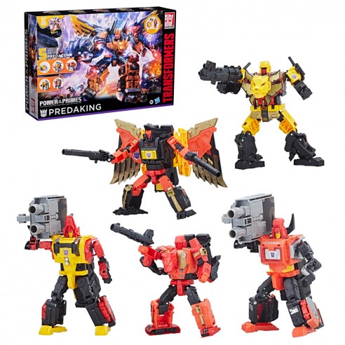 SET OF 5 PREDAKING TRANSFORMERS...