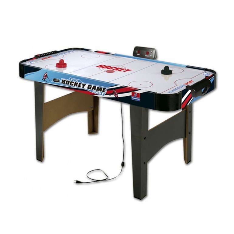 brun Relaxdays Hockey de table Air Hockey de table Mini Hockey emporter accessoires lxP 56 x 31 cm 