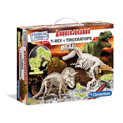 ARQUEOJUGANDO T-REX Y TRICERATOPS...