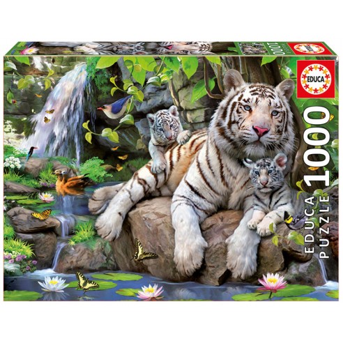 PUZZLE 1000 PIEZAS TIGRES BLANCOS DE...