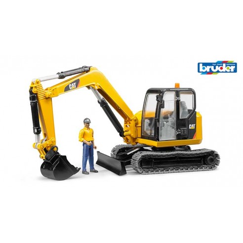 CAT MINI-EXCAVATOR WITH WORKER 02466...