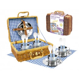 VICHY PICNIC SET IN WICKER...