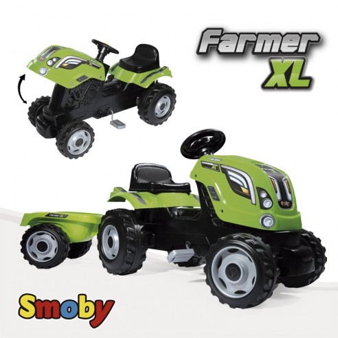 FARMER XL GREEN TRACTOR + TRAILER...