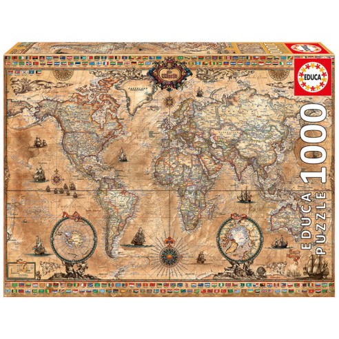 WORLD MAP PUZZLE 1000 PIECES 15159 EDUCA