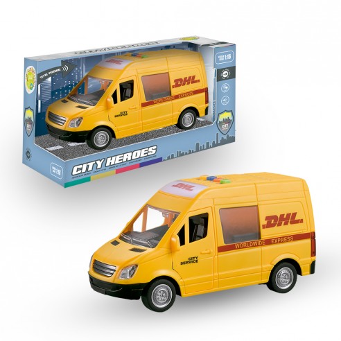 DHL VAN WITH LIGHT AND SOUND CITY...