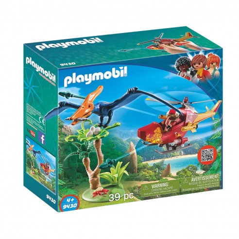HELICOPTER WITH PTEROSAUR 9430 PLAYMOBIL