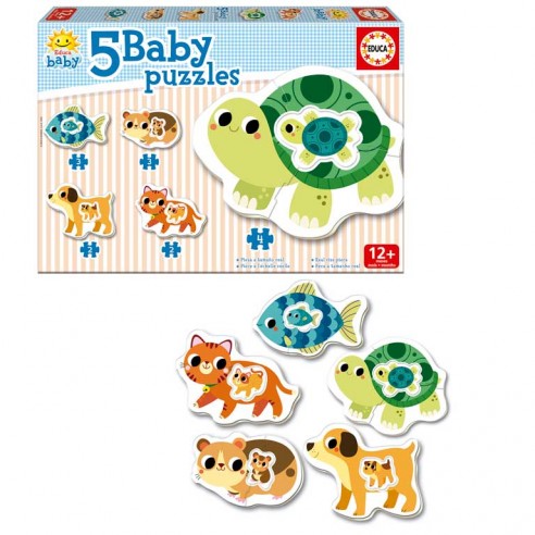 ANIMALES 5 BABYS PUZZLES 17573 EDUCA