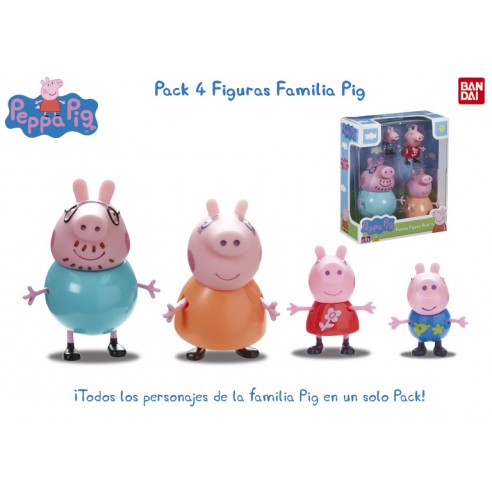 PACK 4 FIGURAS FAMILIA PEPPA PIG...