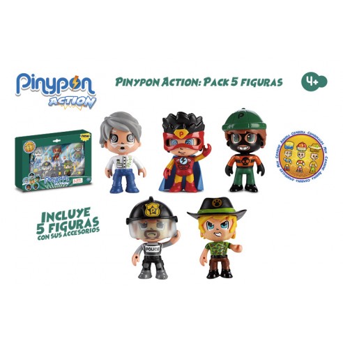 PACK 5 FIGURAS PINYPON ACTION 7/14490