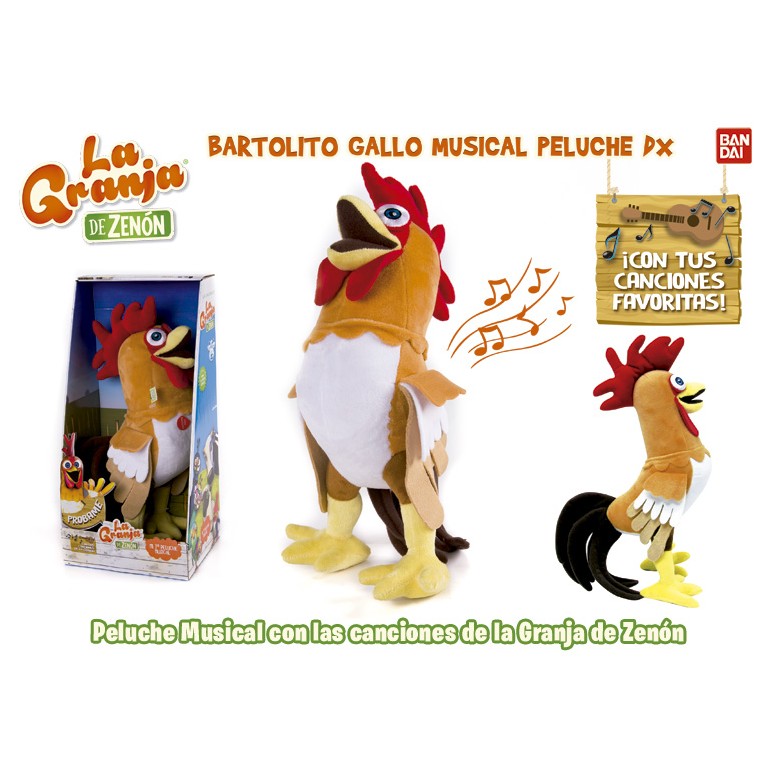 La Granja De Zenon Gallo Bartolito 8 in. Musical Plush Granja De Zenon El