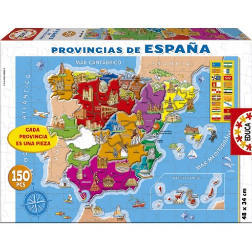 PUZZLE 150 PROVINCES SPAIN 14870 EDUCA