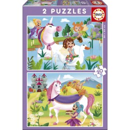 PUZZLES 2X20 UNICORNIOS Y...