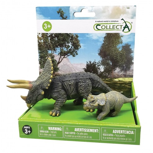 TRICERATOPS & BABY ON PLATFORM