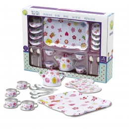 PINK TEA SET WITH STEEL...
