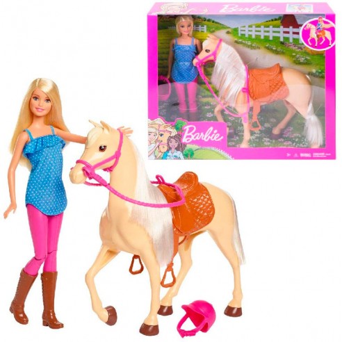 BARBIE DOLL WITH HORSE FXH13 MATTEL