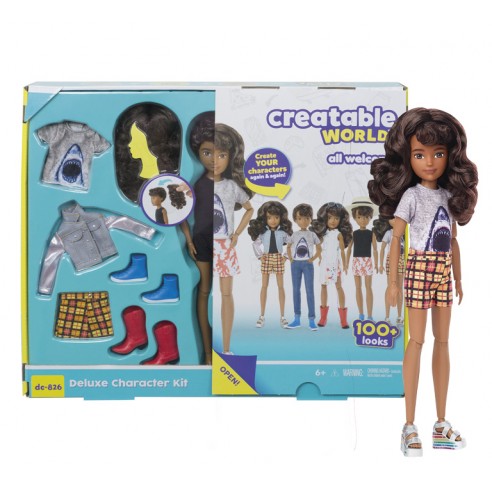 BROWN DOLL WITH CURLS CREATABLE WORLD...
