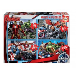 Educa borras Multi 4 50-80-100-150 Pieces Ultimate Spiderman Puzzle  Multicolor