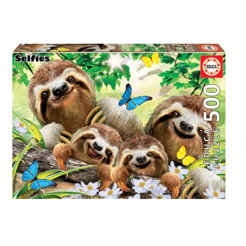 PUZZLE 500 FAMILY OF SLOTHS, SELFIES...