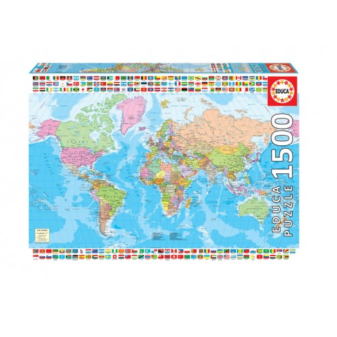 PUZZLE 1500 POLITICAL WORLD MAP 18500...