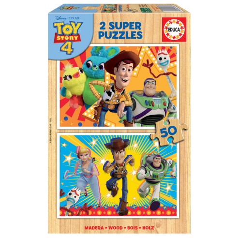 PUZZLES MADERA 2X50 TOY STORY 4...
