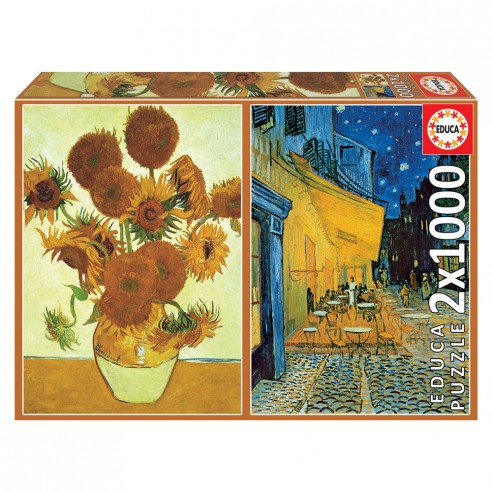 PUZZLE 2X1000 THE SUNFLOWERS AND...