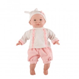 DOLL 40 CM PINK SUIT WITH...