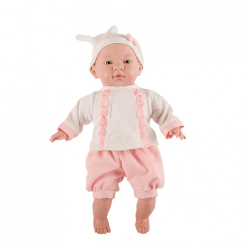 DOLL 40 CM PINK SUIT WITH 12...