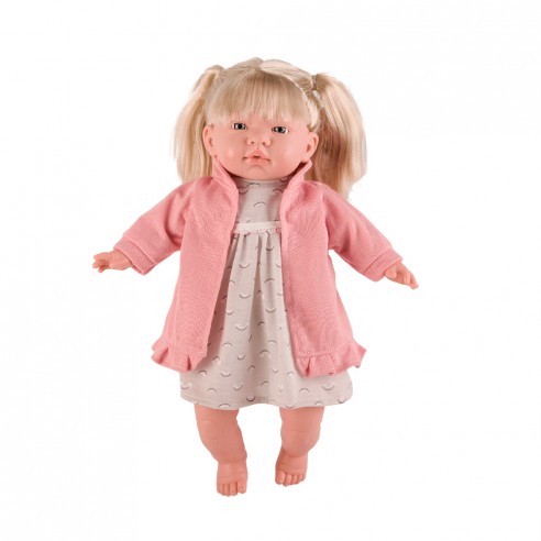 40 CM DOLL IN PINK COAT WITH 12...