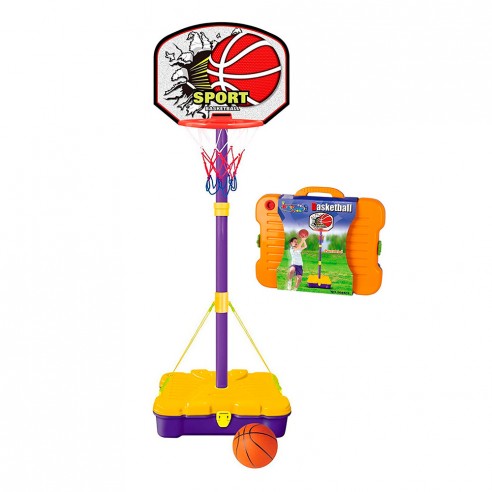 BASKETBALL SET IN A TRANSPORTABLE...