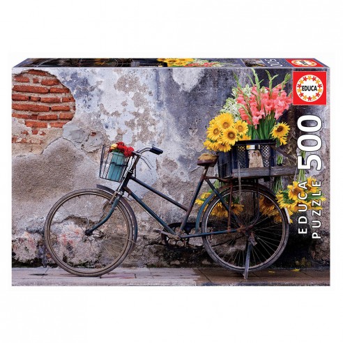 PUZZLE 500 BICYCLE WITH FLOWERS 17988...