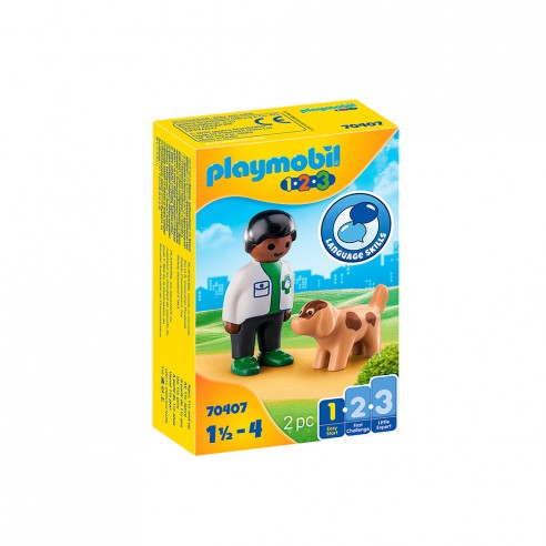 1.2.3. VET WITH DOG 70407 PLAYMOBIL