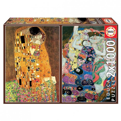 PUZZLE 2X1000 THE KISS AND THE VIRGIN...