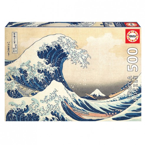 500 PIECE PUZZLE GREAT WAVE OFF...