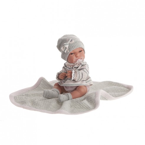MUÑECA BABY TONETA TOQUILLA GRIS 33CM...
