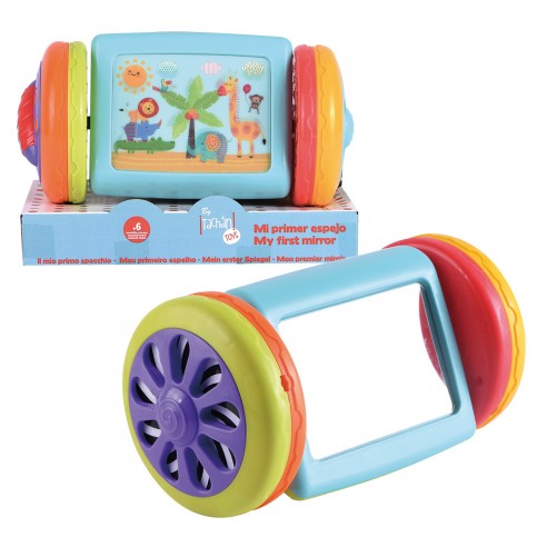 MIRROR WITH WHEELS AND ACTIVITIES....