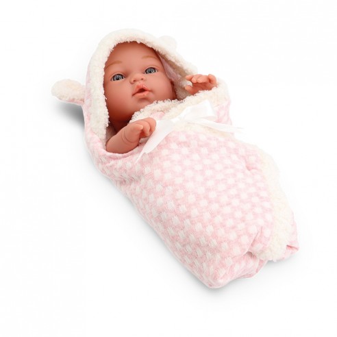 BABY 30CM PINK COATING CAPE STUDDED